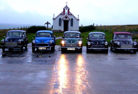 In front of the Italian Chapel