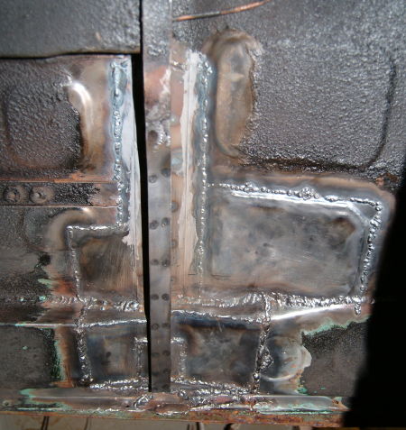 Underneath Lintilla after replacing the crossmember-end
